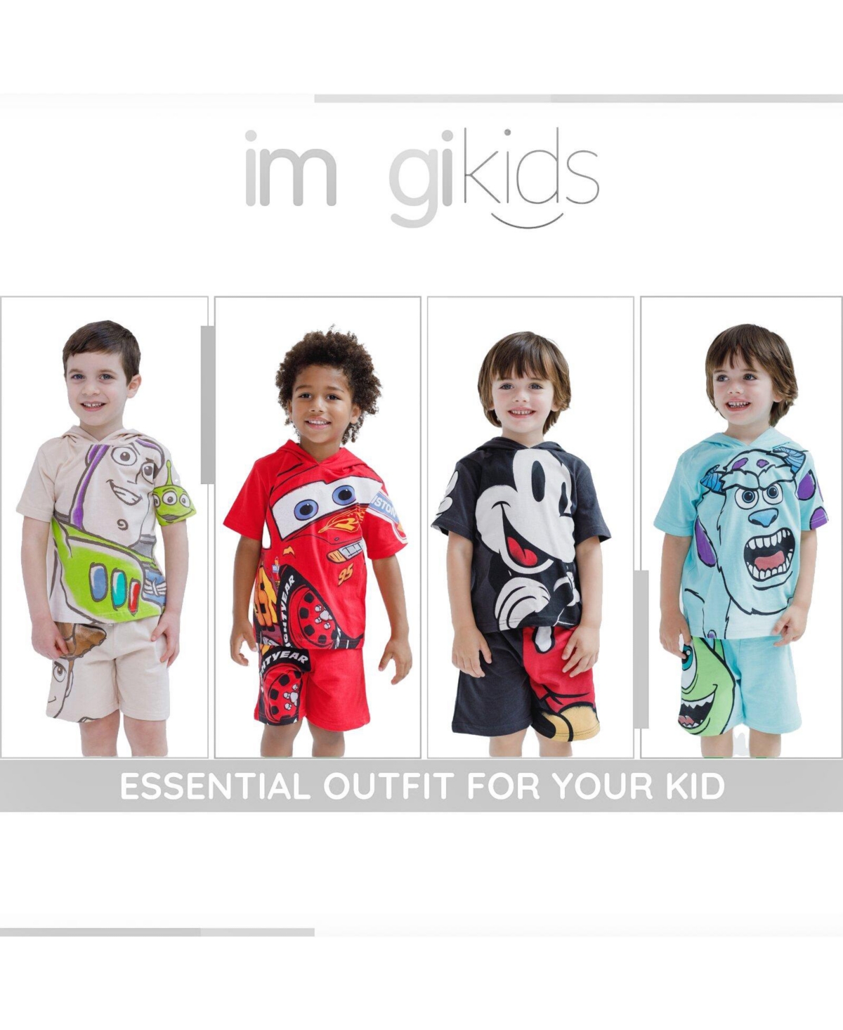 Toy Story Toddler Boys' (2T-5T) Cosplay 2-Piece Hooded Tee and Shorts Set