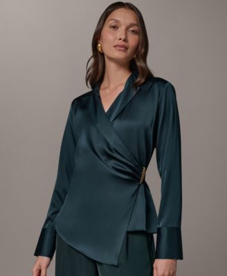 Women's V-Neck Long-Sleeve Blouse