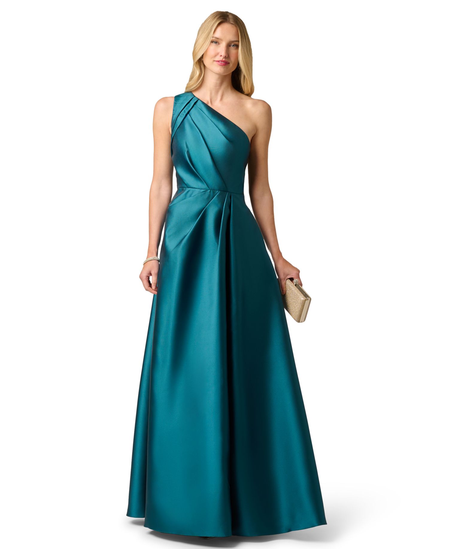 Women's Pleated Mikado Sleeveless Dress