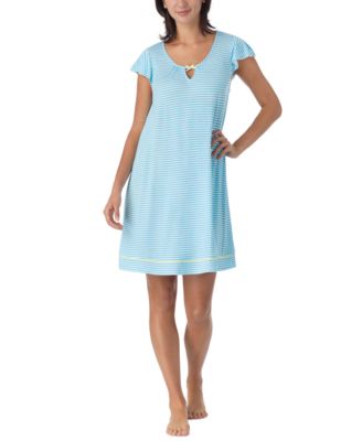 Women's Short-Sleeve Chemise Jersey Sleep Dress