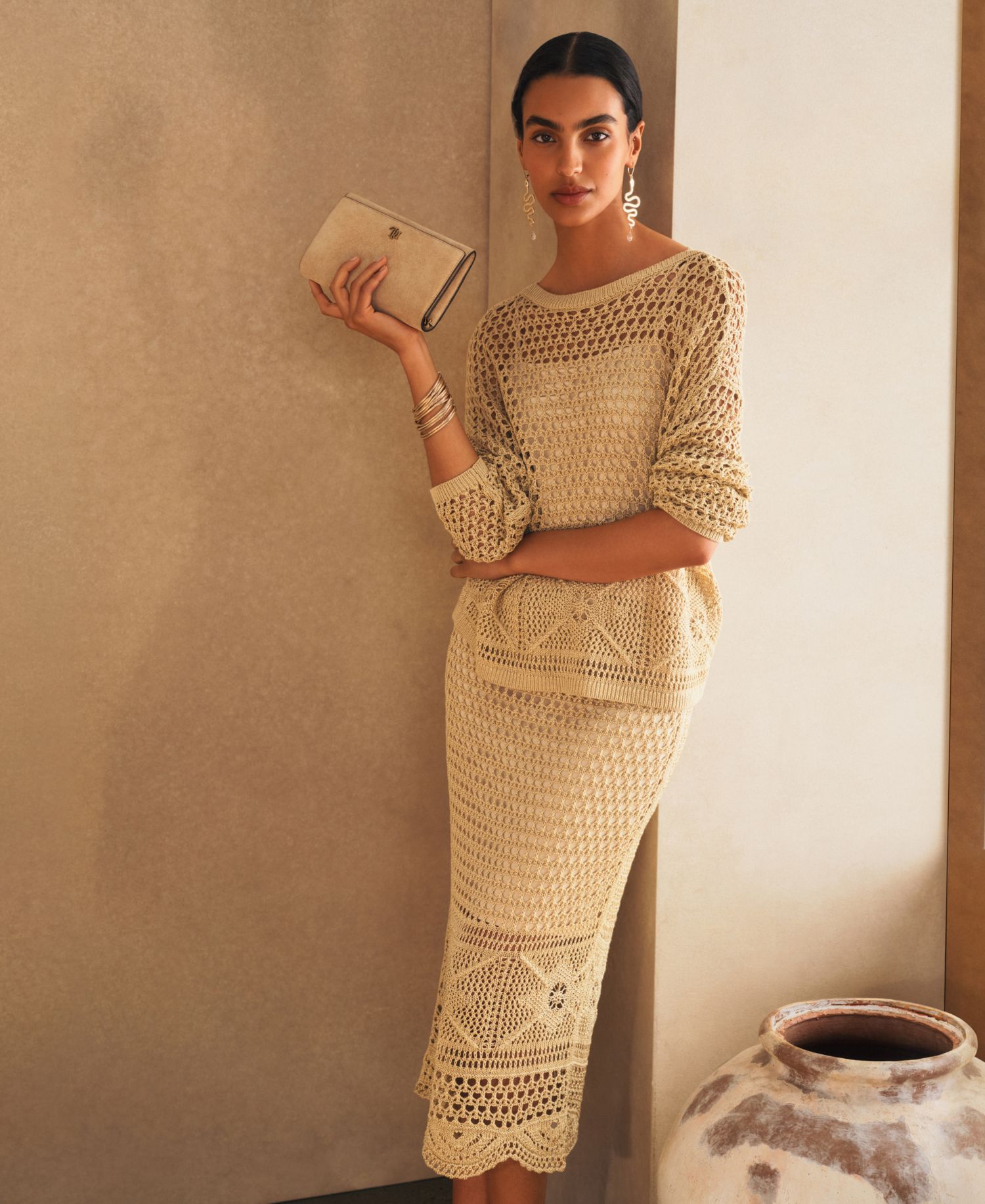 Women's Pointelle-Knit Boat Neck Sweater