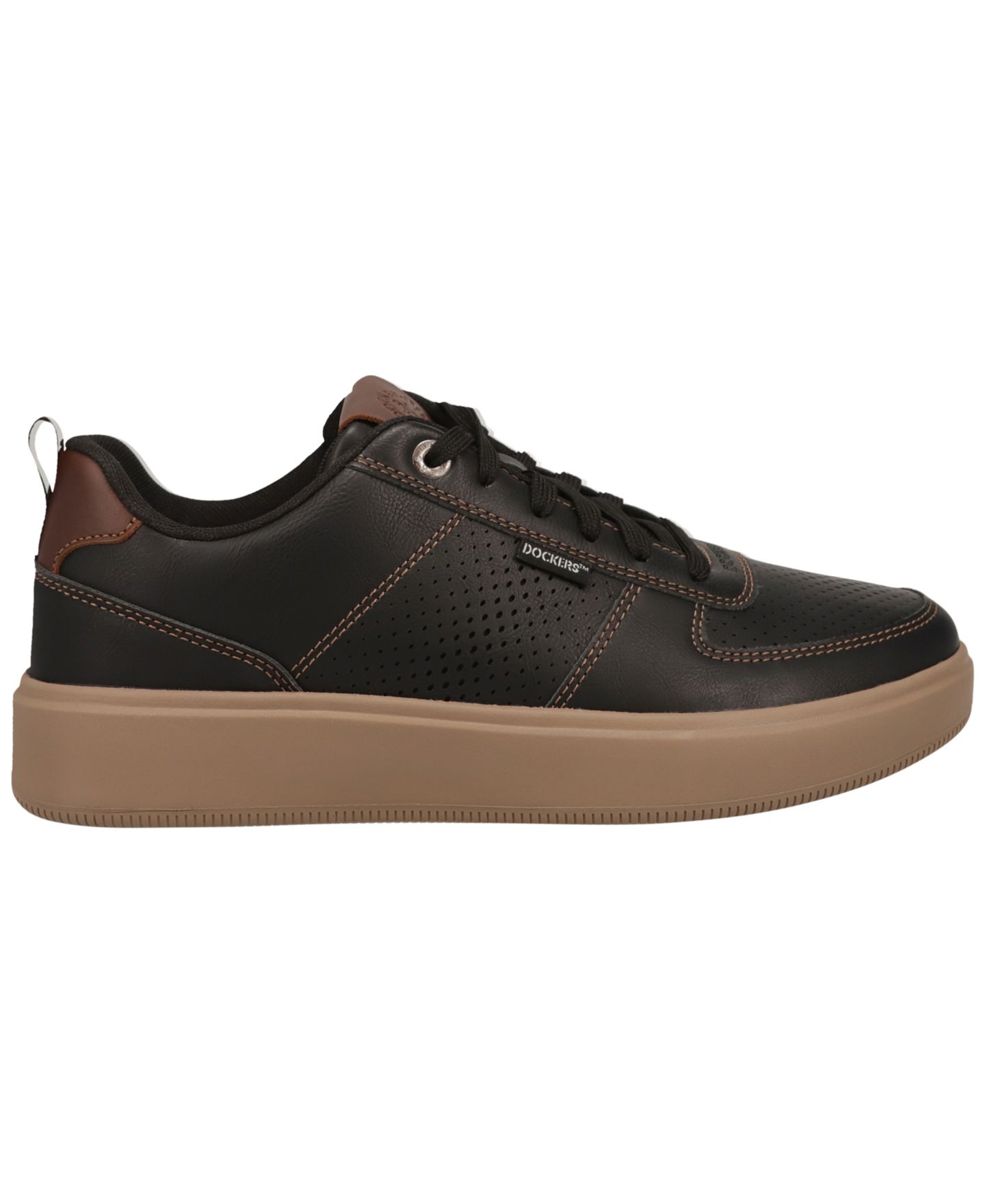 Мужские кроссовки Dockers Overtime Laser Casual, цвет: Чёрный / Коричневый — фото 2