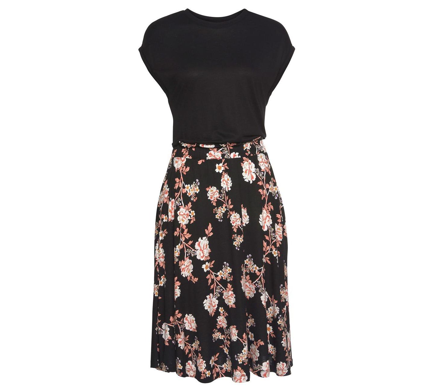 Женское платье Lascana Viscose Printed 2 In 1 Look with Pockets A-Line Short — фото 4