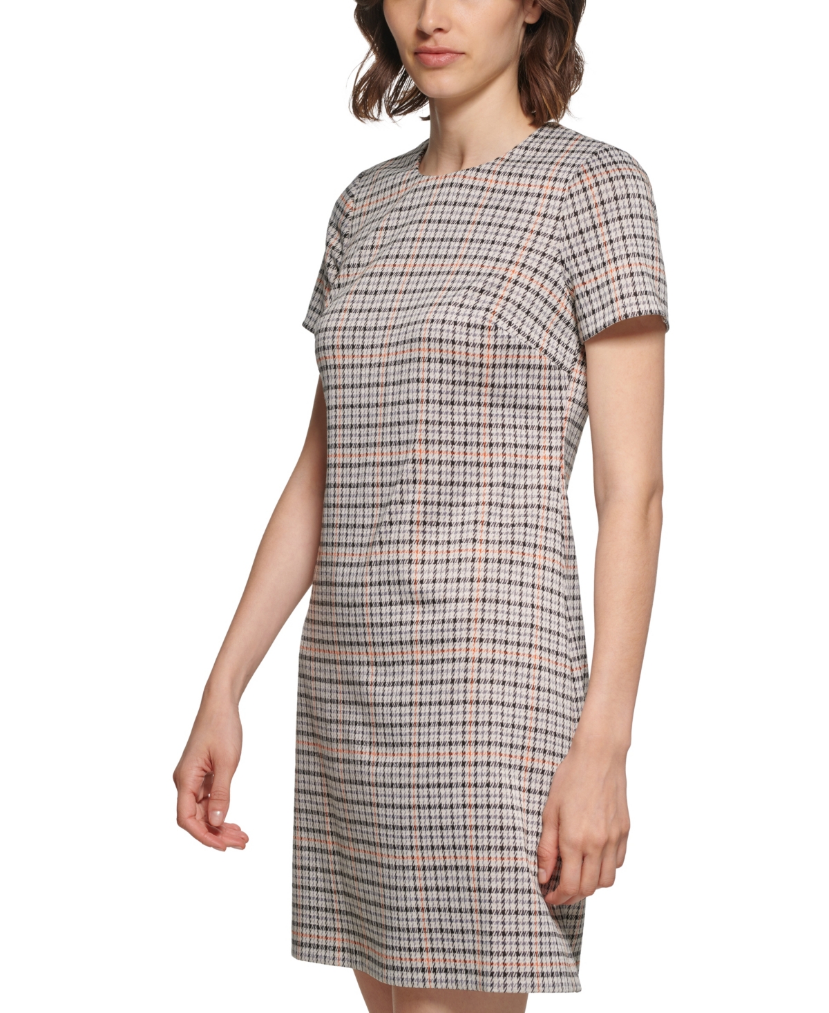 Calvin Klein Women's Jacquard Ponte Shift Dress