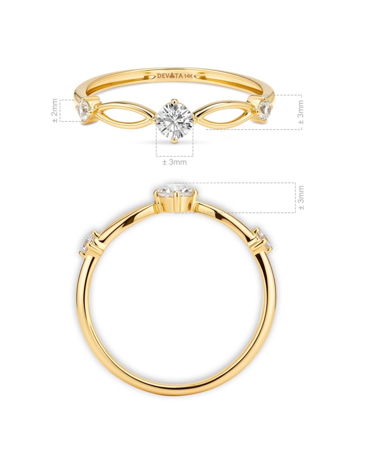 Devata Love Knot Ring 14K Gold