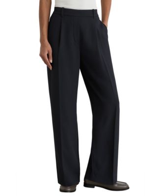 Women's Eden Elasticated-Waist Wide-Leg Lightweight-Twill Trousers