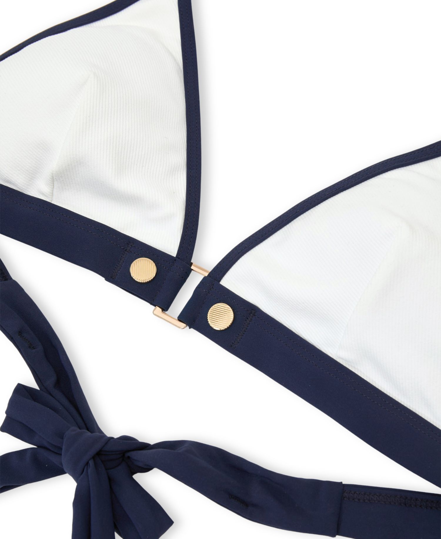 Women's Saskia Contrast Halterneck Triangle Bikini Top