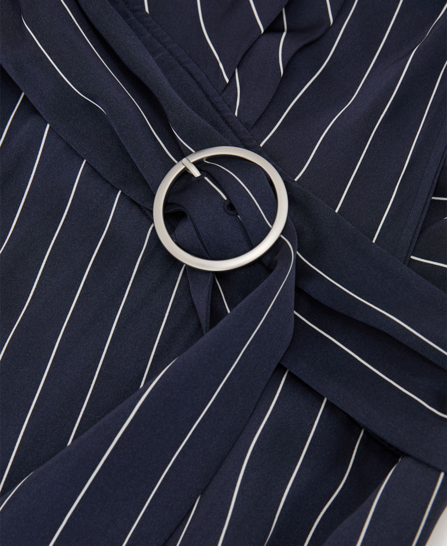Women's Casey Striped Fit & Flare Collared Midi Dress