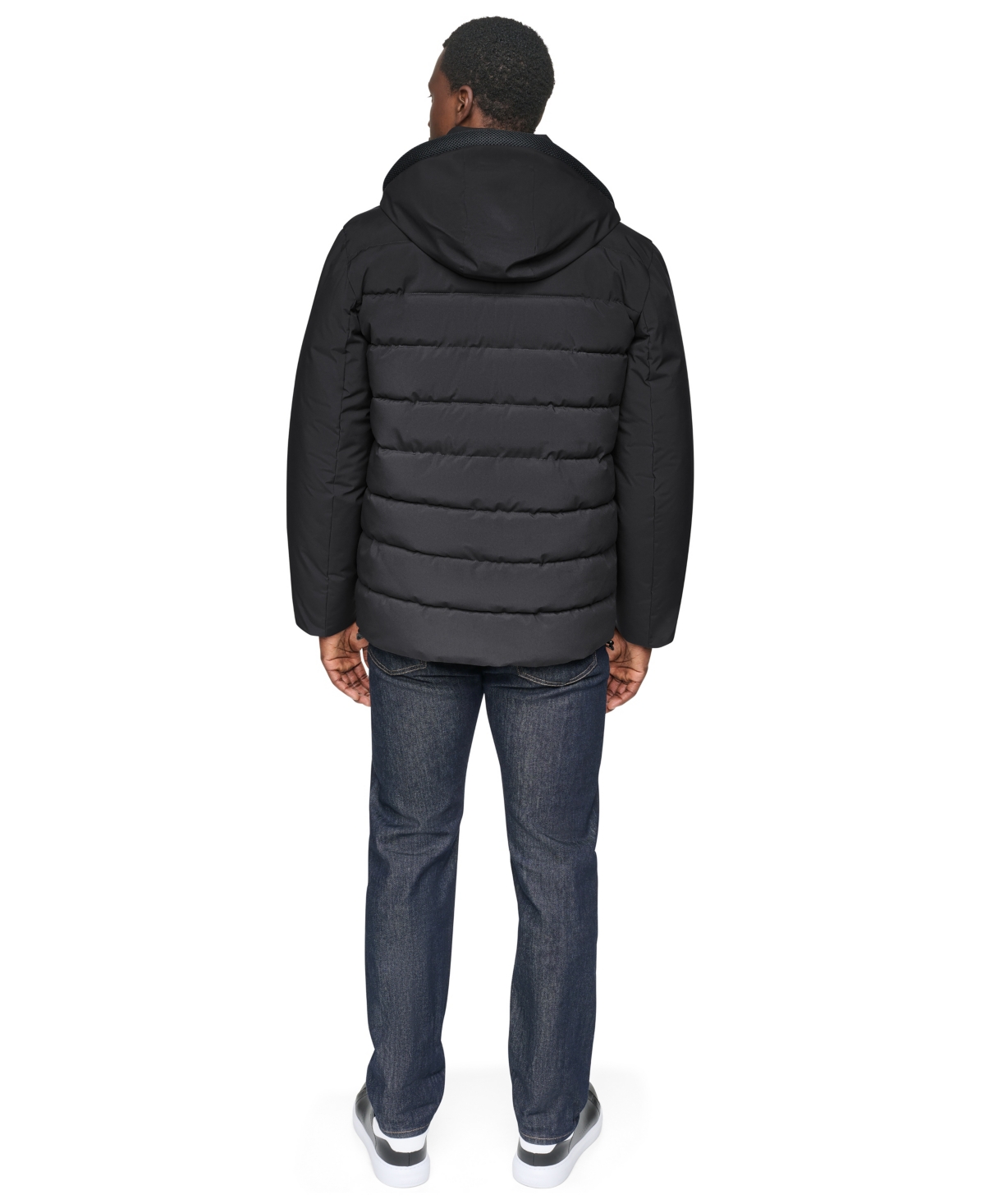 Dkny Men's Midweight Stretch Hooded Puffer Jacket
