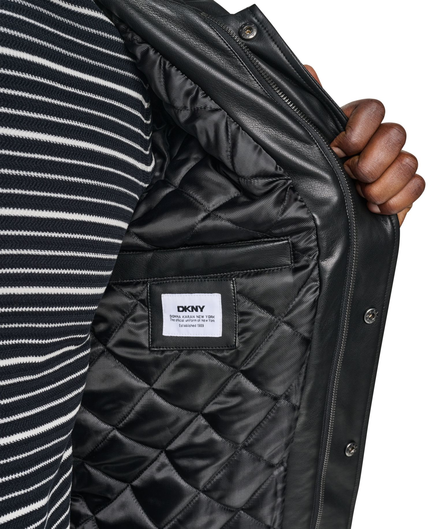 Men's Hooded Faux Leather Bomber Jacket