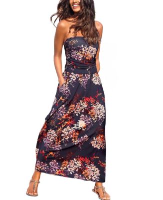 lascana maxi dresses Women's Knot Detail Dress Orange Brown 4 : Clothing, Shoes & Jewelry * Machine washable LASCANA Women's Strapless Side Slit