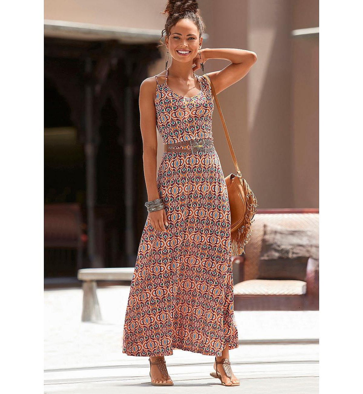 LASCANA Women's Printed Halterneck Maxi Dress view 2 — MAYCSS fashion products