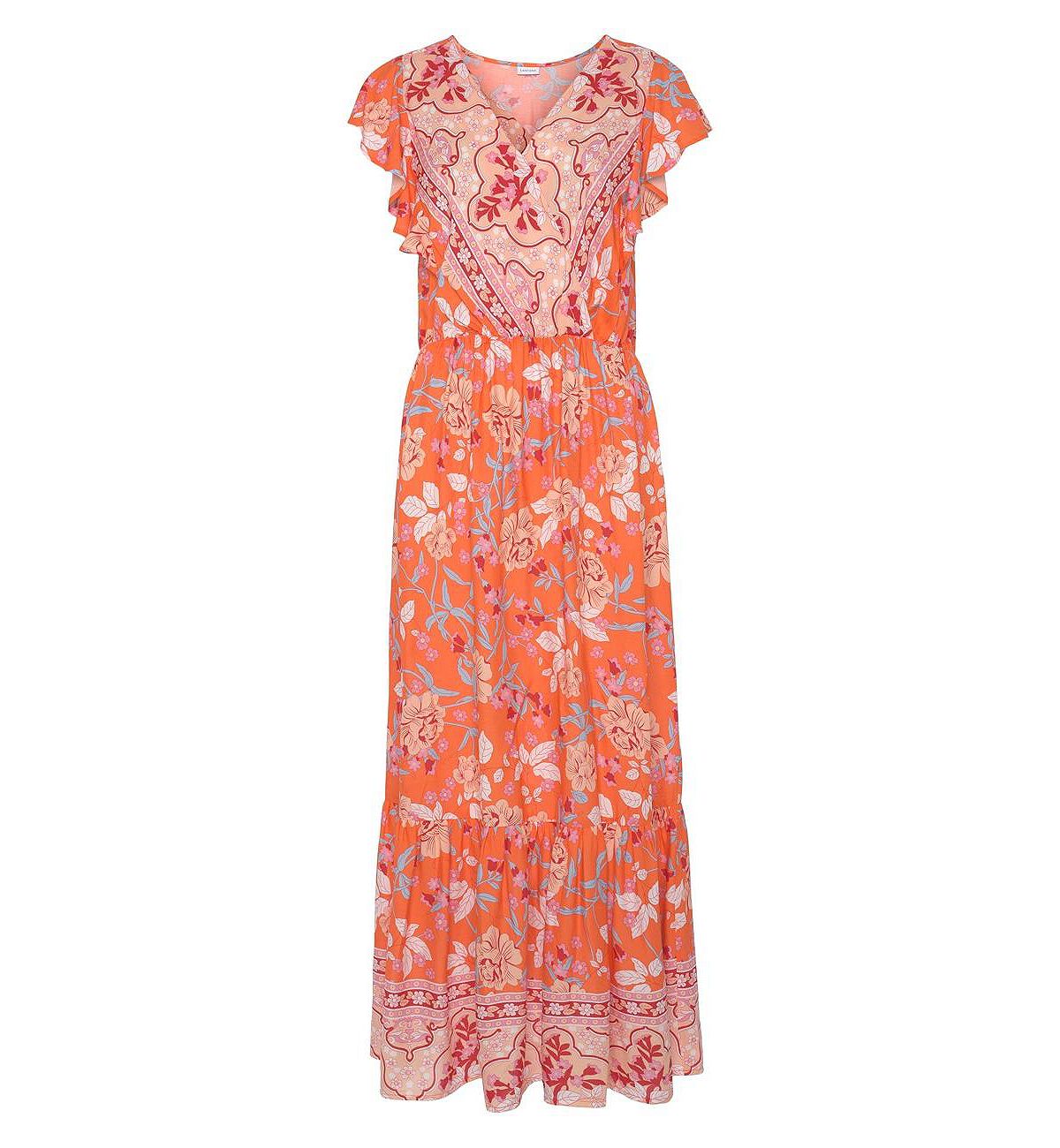 LASCANA Women's Floral V-Neck Maxi Dress view 4 — MAYCSS fashion products
