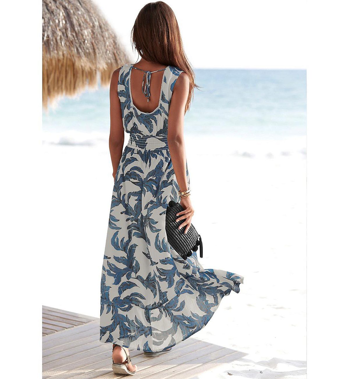 LASCANA Women's V-Neck Maxi Dress view 3 — MAYCSS fashion products