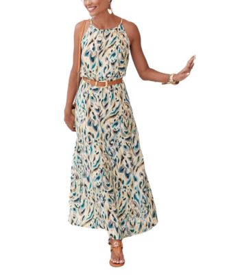 Women's High Neck Sleeveless Maxi Dress