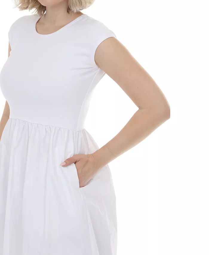 Women's Crew Neck Midi Dress - thumbnail 9
