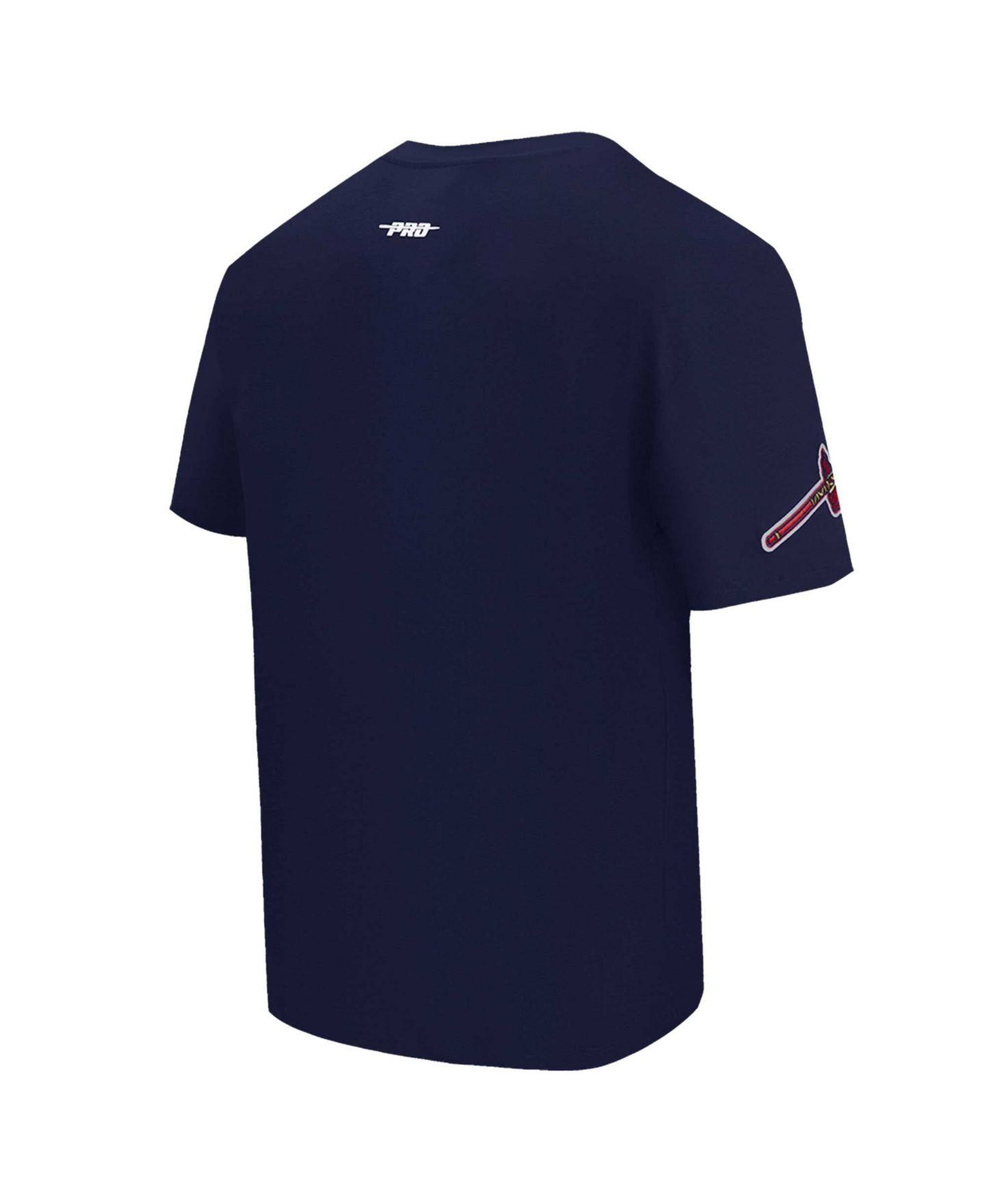 Мужская футболка Pro Standard Navy Atlanta Braves Turn It Up Dropped Shoulder — фото 4