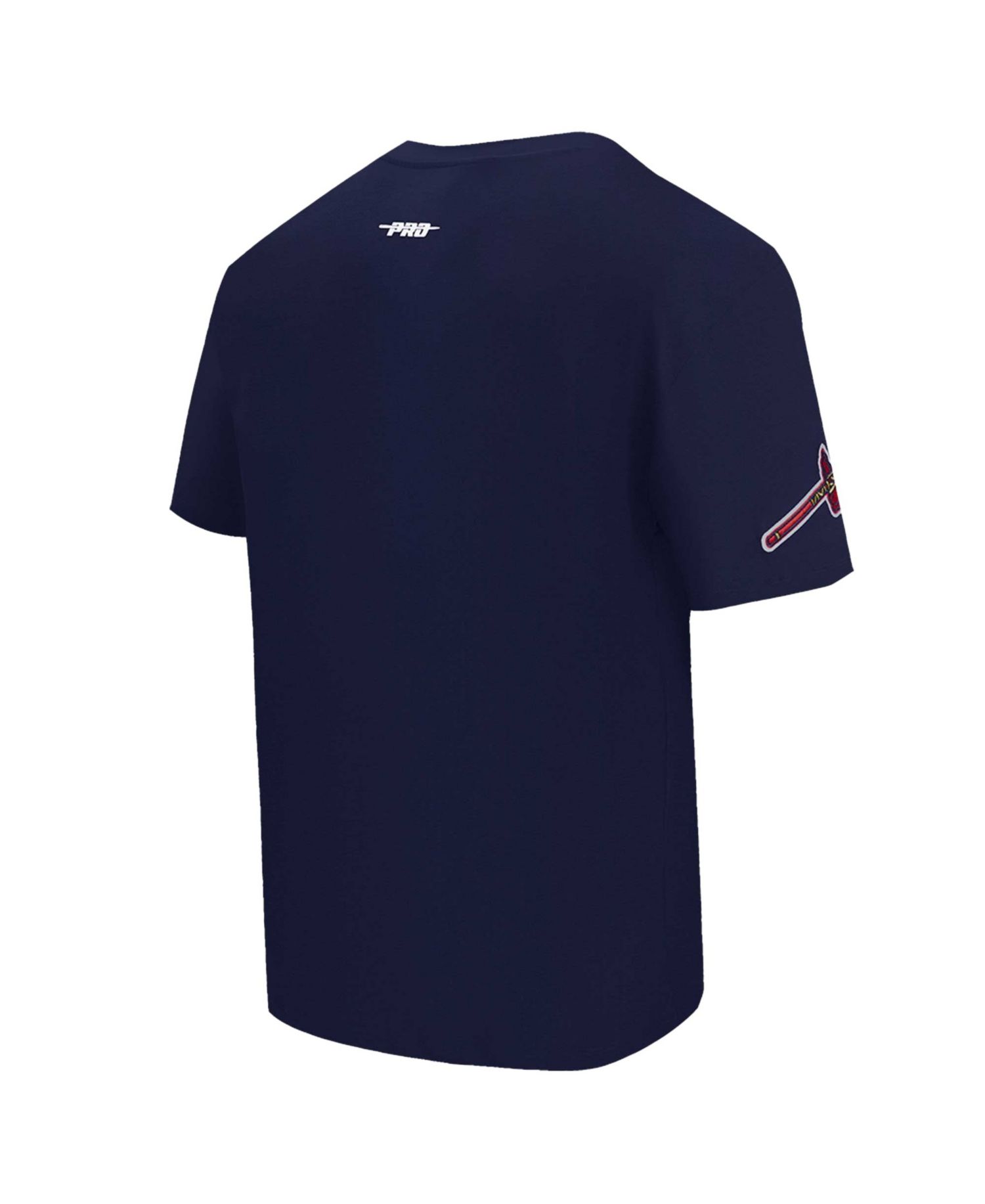 Men's Navy Atlanta Braves Turn It Up Dropped Shoulder T-Shirt