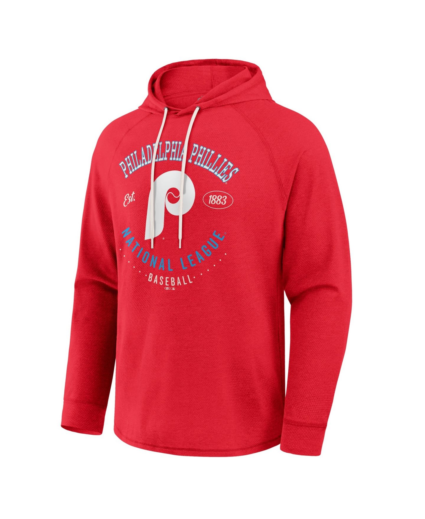 Мужская футболка Darius Rucker Collection By Fanatics Red Philadelphia Phillies Raglan Hooded Long Sleeve — фото 2