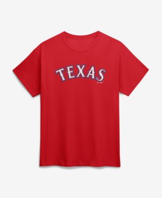 Men's Red Texas Rangers Wordmark T-Shirt