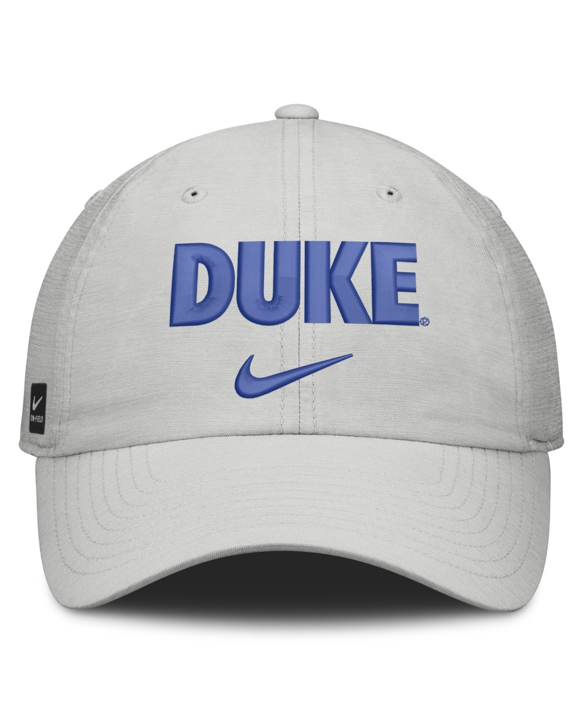 Nike Men's and Women's Gray Duke Blue Devils 2026 On-Field Gameday Club Adjustable Hat