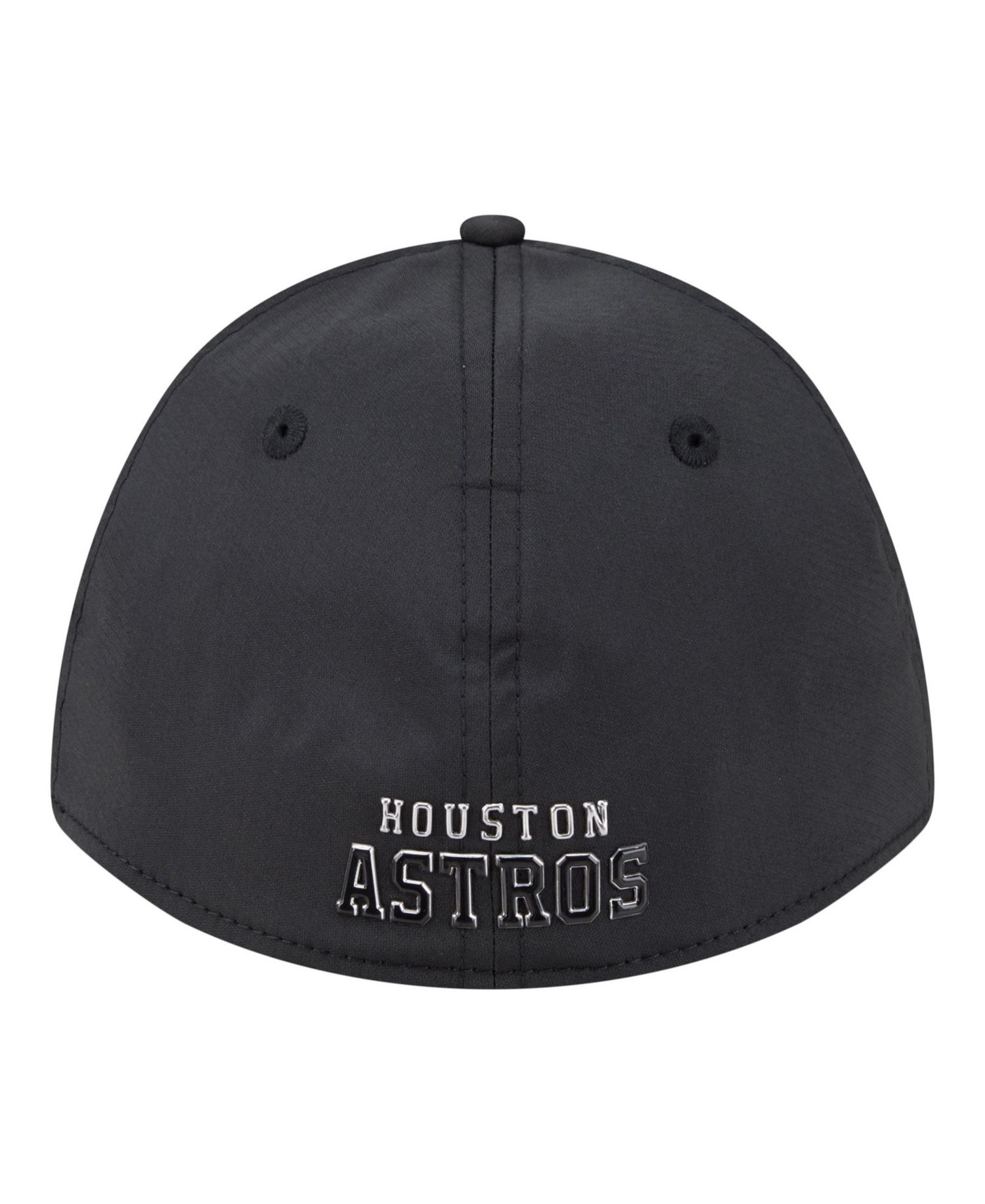 Men's Black Houston Astros Metallic 39THIRTY M-Crown Flex Hat
