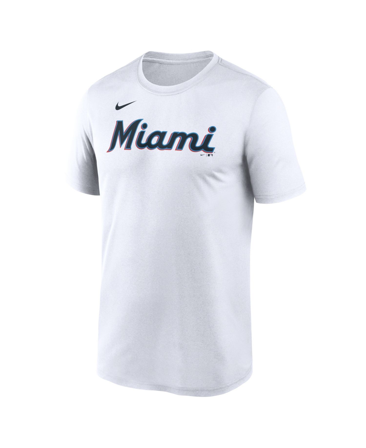 Men's White Miami Marlins New Legend Wordmark Dri-FIT T-Shirt