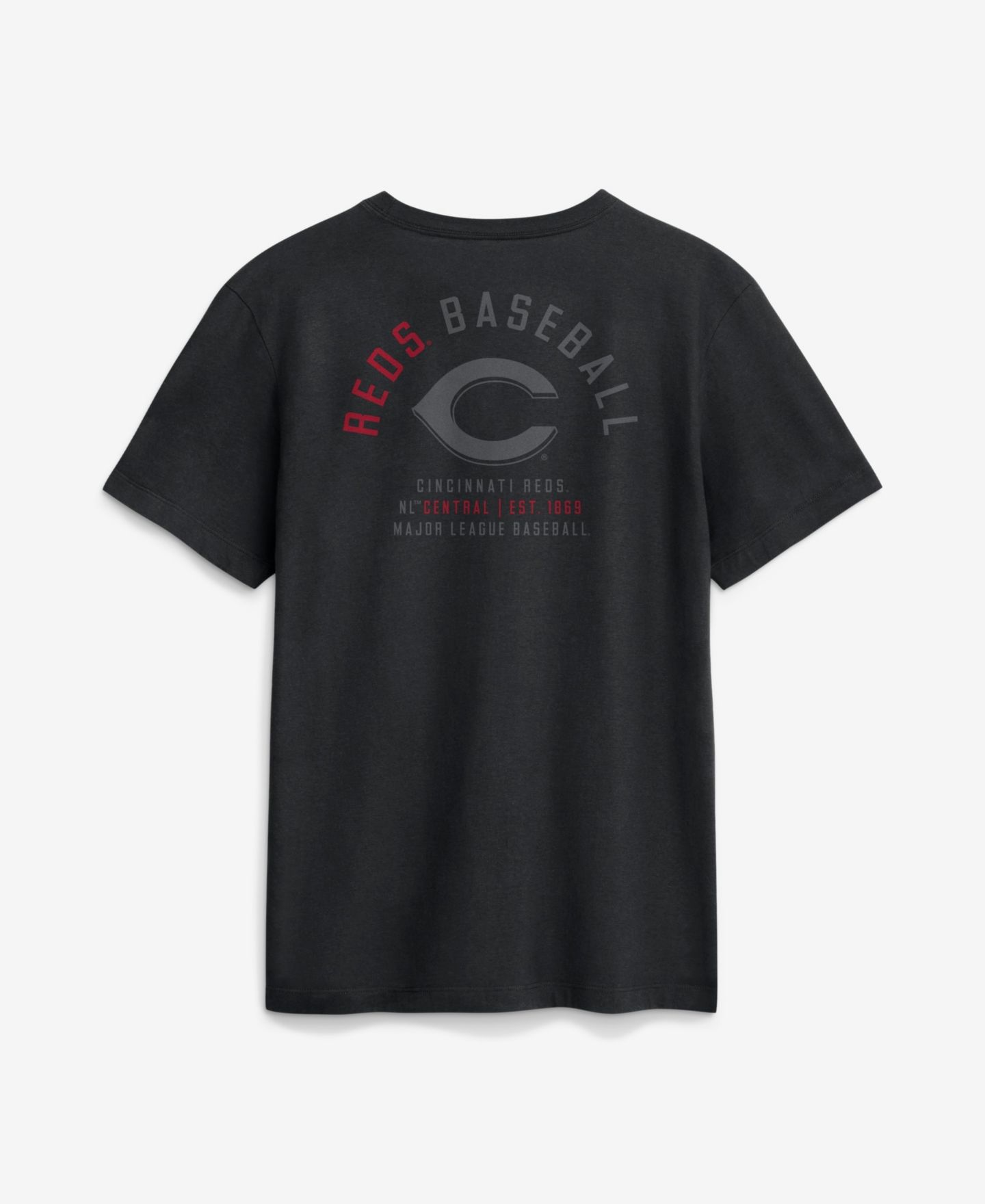 Мужская футболка Nike Black Cincinnati Reds Split Logo — фото 2