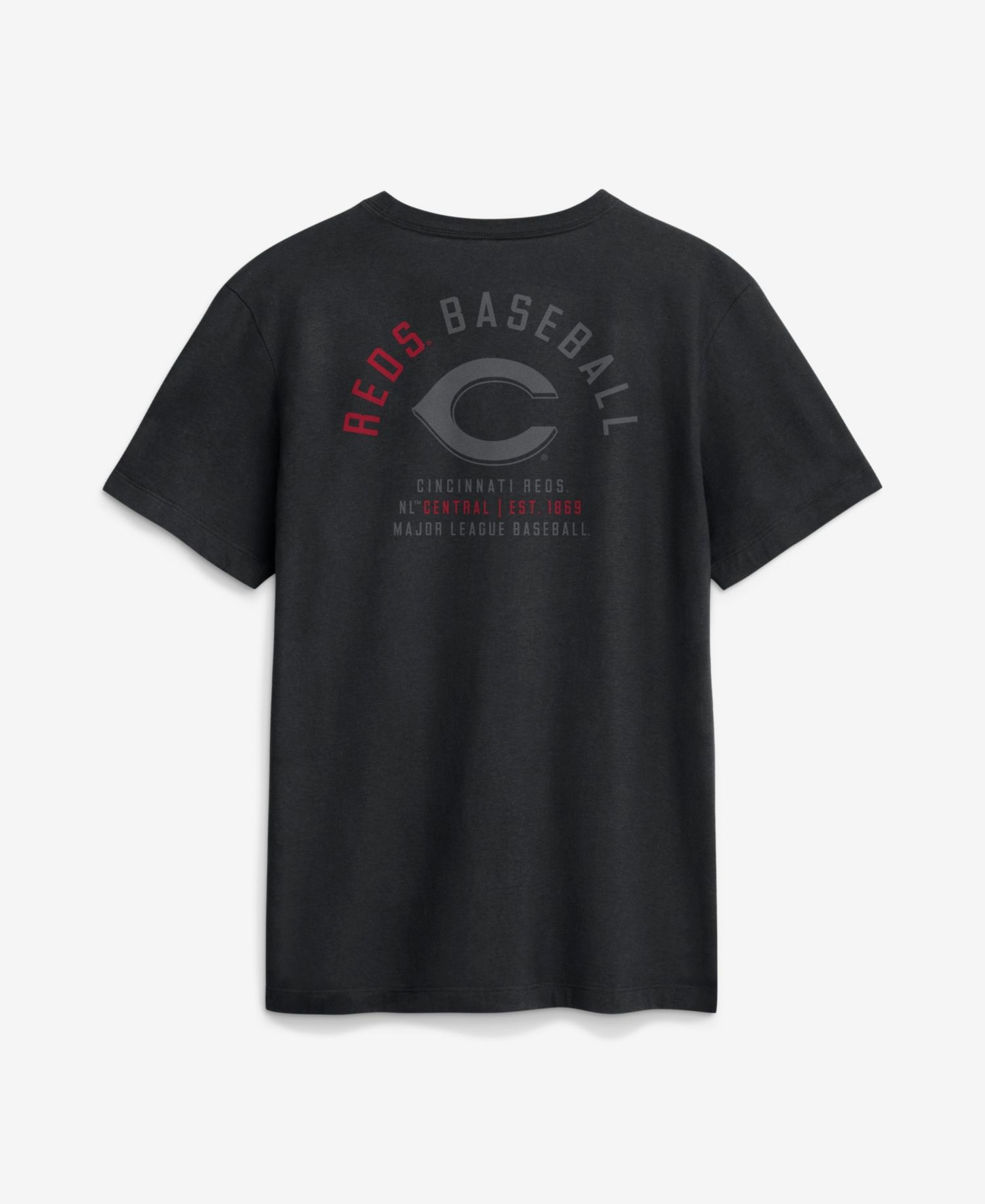 Men's Black Cincinnati Reds Split Logo T-Shirt