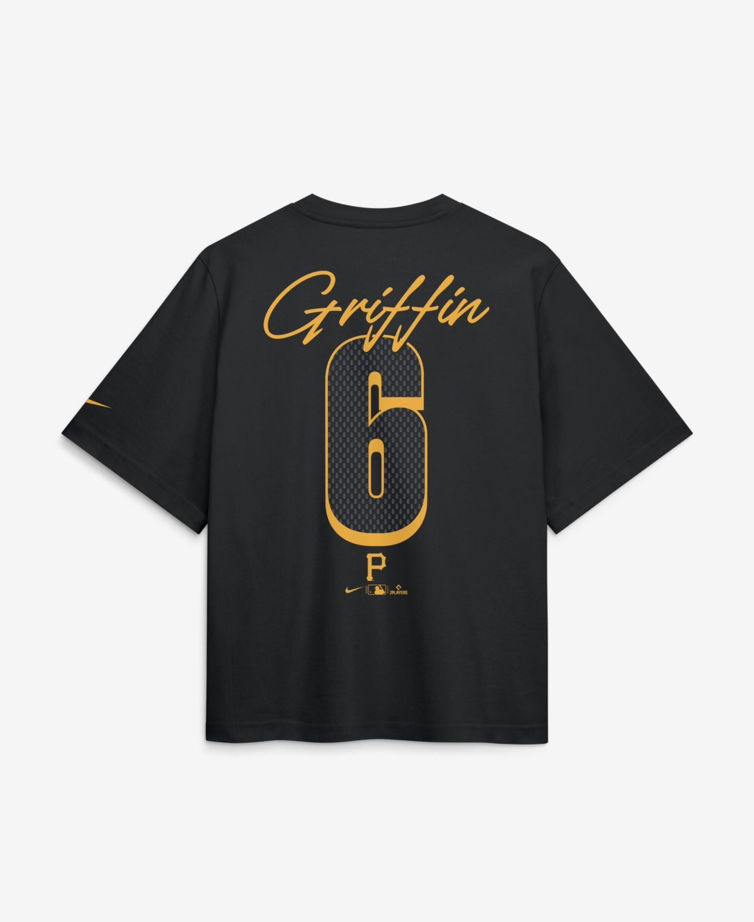 Women's Konnor Griffin Black Pittsburgh Pirates Premium Essentials Boxy Name & Number T-Shirt