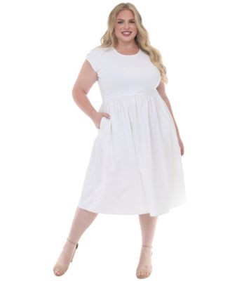 White Plus Size Dresses by Occasion