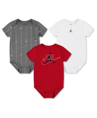 Baby Boys' and Baby Girls' Neutral Jumpman Air Bodysuits, 3-Pack