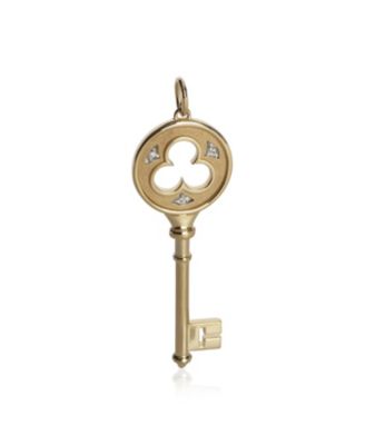 Diamond Clover Key Pendant
