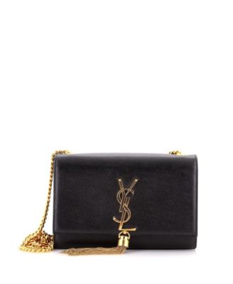 Small Classic Monogram Tassel Crossbody Bag Grainy Leather