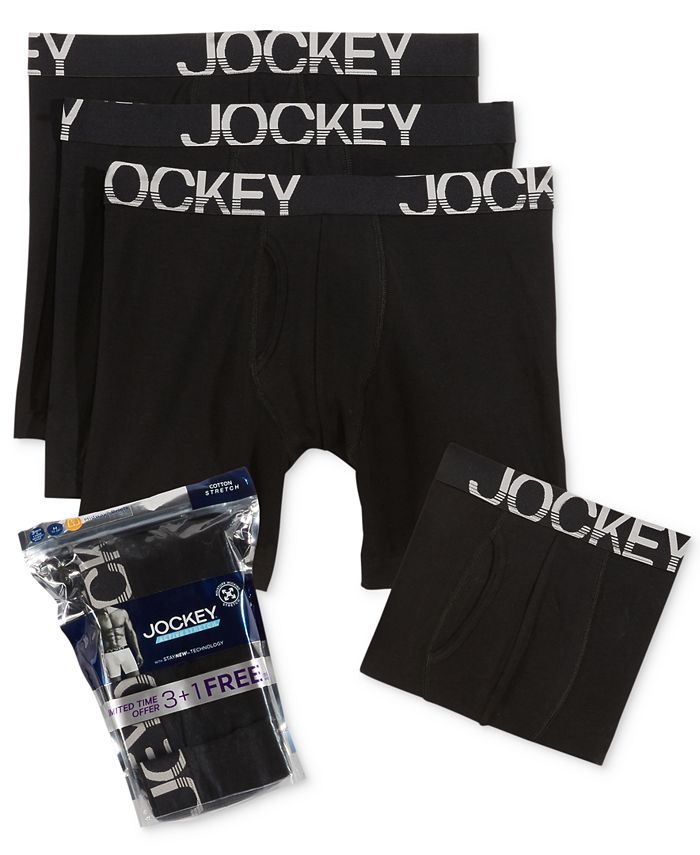 Men's Jockey® 3-pack + 1 Bonus Active Stretch Midway Briefs