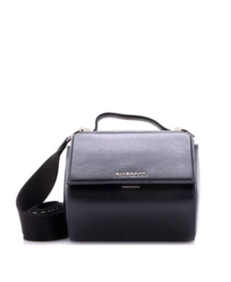 Mini Logo Strap Pandora Box Bag Leather