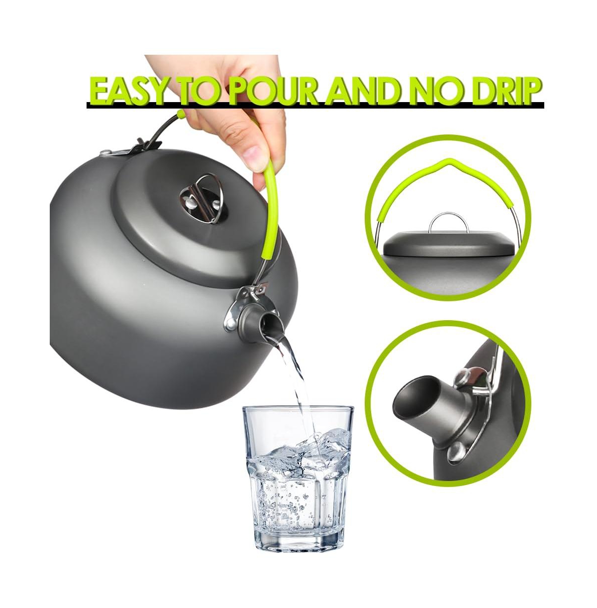Piscifun 1.4L Portable Camping Kettle Lightweight Outdoor Boiling Tea Coffee Pot