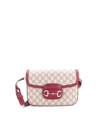 Small Horsebit 1955 Soft Shoulder Bag GG Coated Canvas with Leather