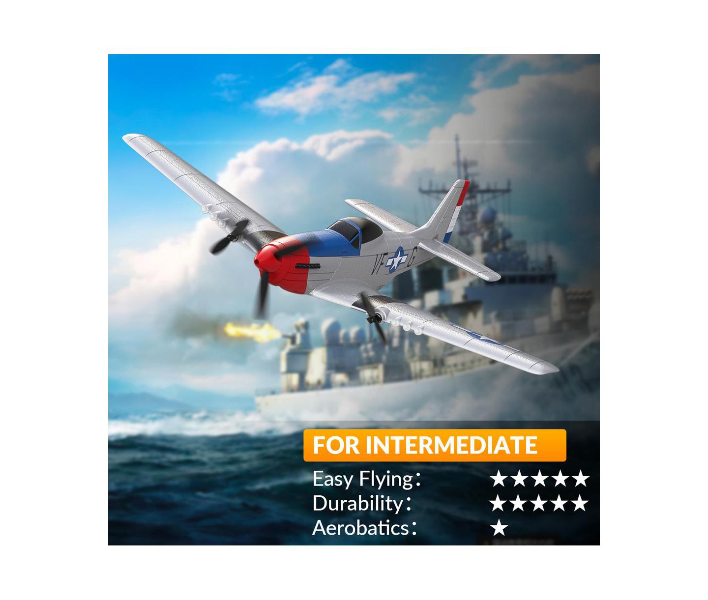 Детская игрушка Bruce & Shark 2.4GHz RC Plane - 3 Channel with Gyro, 330 feet Range and EPP Foam, цвет: Серый — фото 5