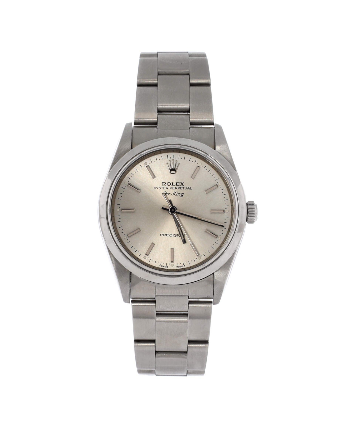 PreOwned Rolex Oyster Perpetual Air King Automatic Watch in Stainless Steel 34mm  Dial color natural