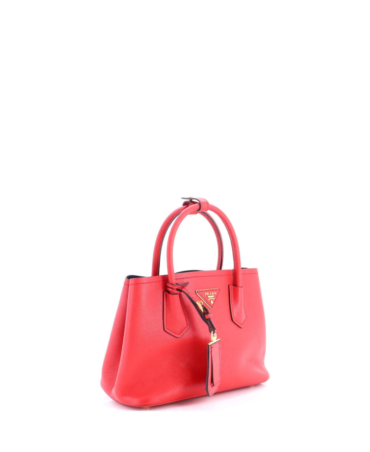Pre-Owned Prada Mini Cuir Double Tote Saffiano Leather