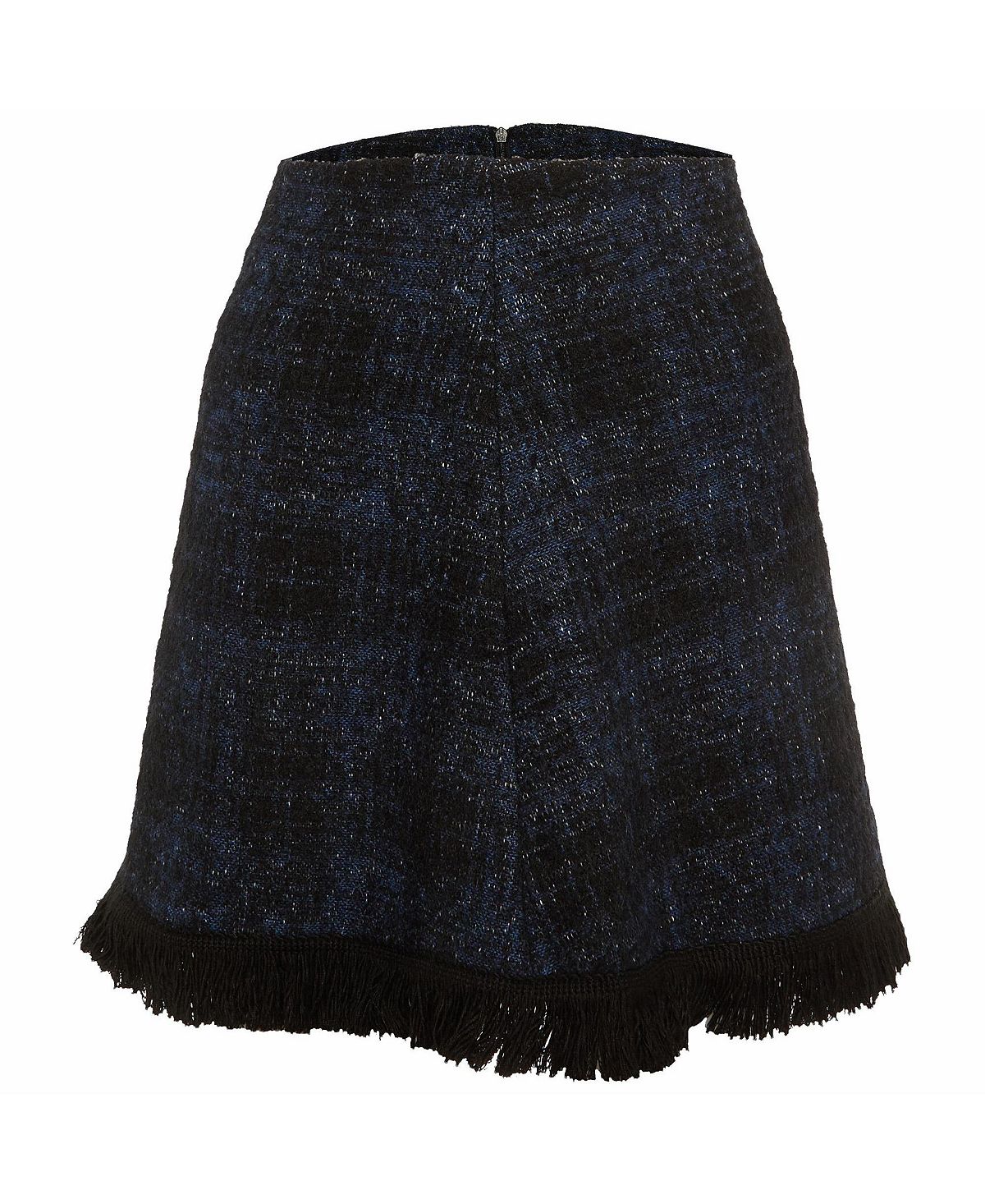 Pre-Owned Love Moschino Women's Tweed Fringed Mini Skirt view 1 — MAYCSS fashion products