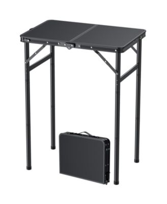 Small Folding Camping Table Adjustable Height Portable Aluminum Lightweight Outdoor Picnic BBQ Table With Carry Handle