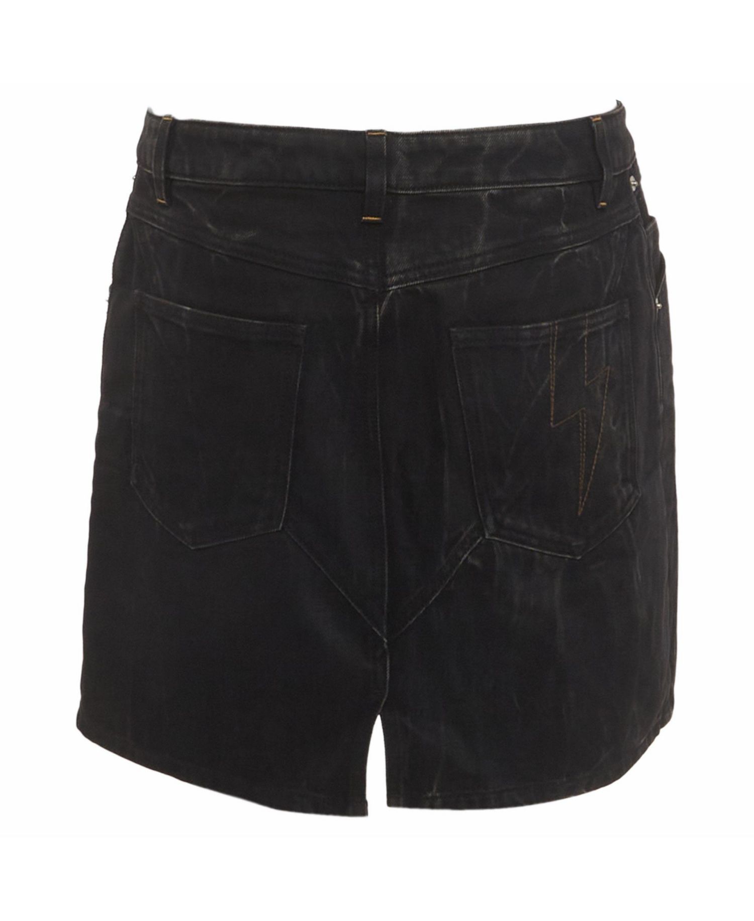 Women's Denim Marble Washed Mini Skirt