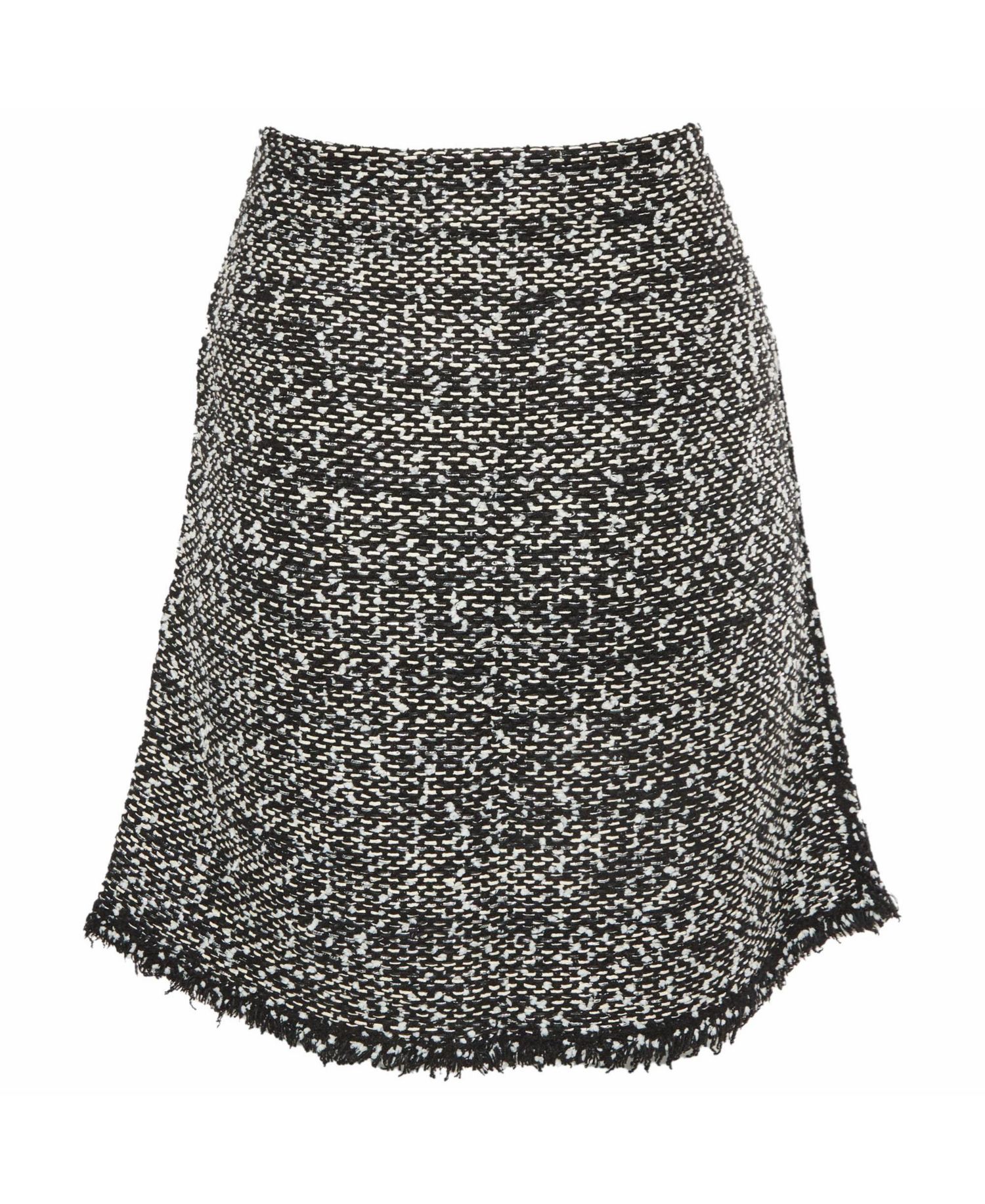 Women's Tweed Zip Up Mini Skirt