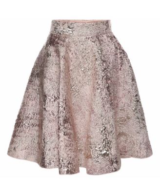 Women's Metallic Lurex Mini Skirt