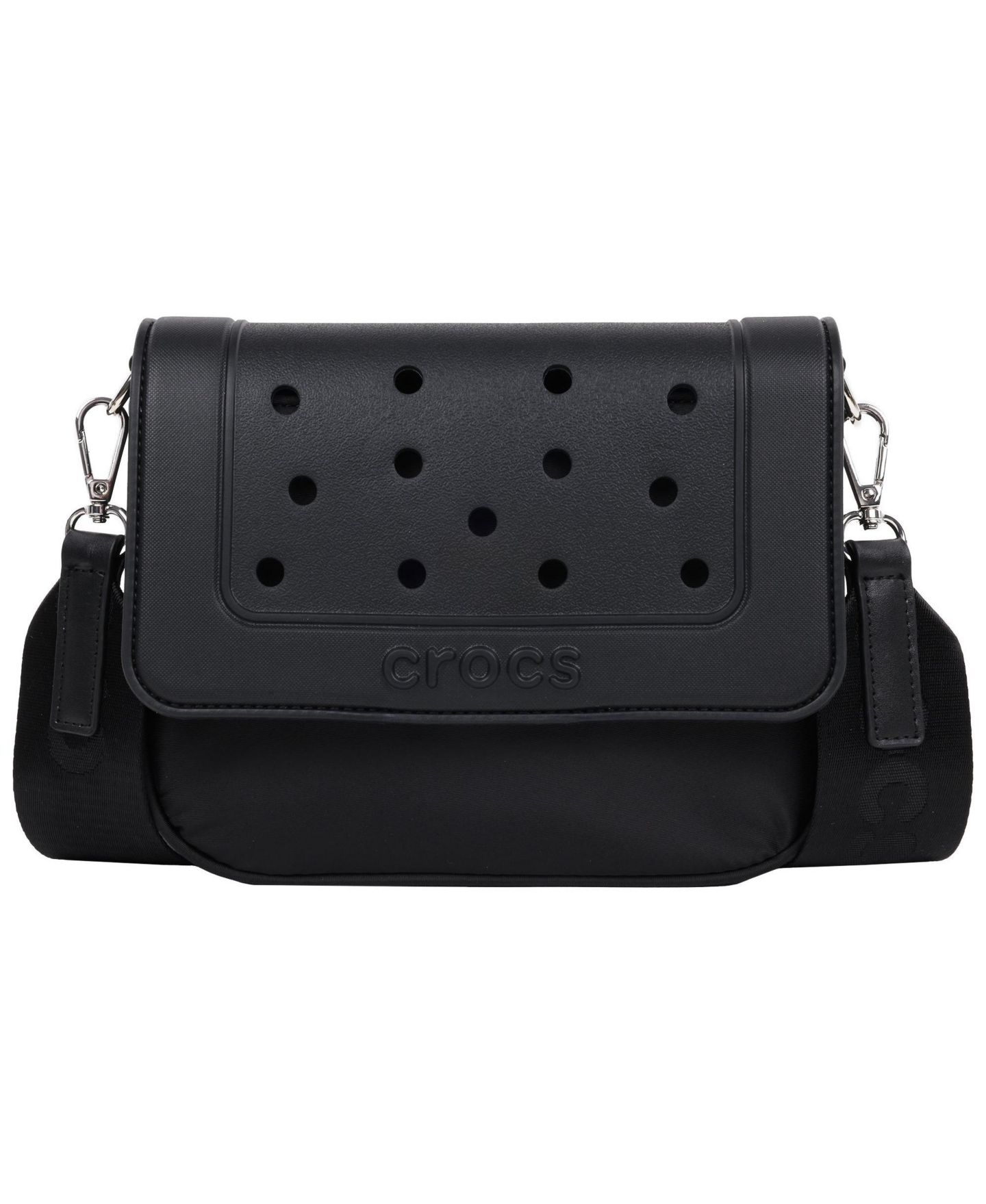 Женская сумка Crocs Classic Molded Crossbody - Jibbitz - Compatible Adjustable Shoulder Purse, цвет: Чёрный — фото 1