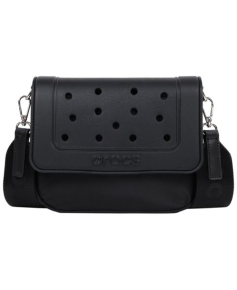 Женская сумка Crocs Classic Molded Crossbody - Jibbitz - Compatible Adjustable Shoulder Purse, цвет: Чёрный