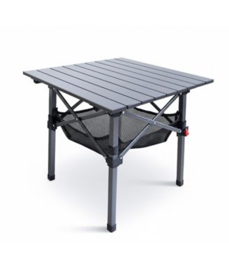 Folding Camping Table Portable Outdoor Picnic Lightweight Square Camp Cup Holders Food Basket Travel Bag