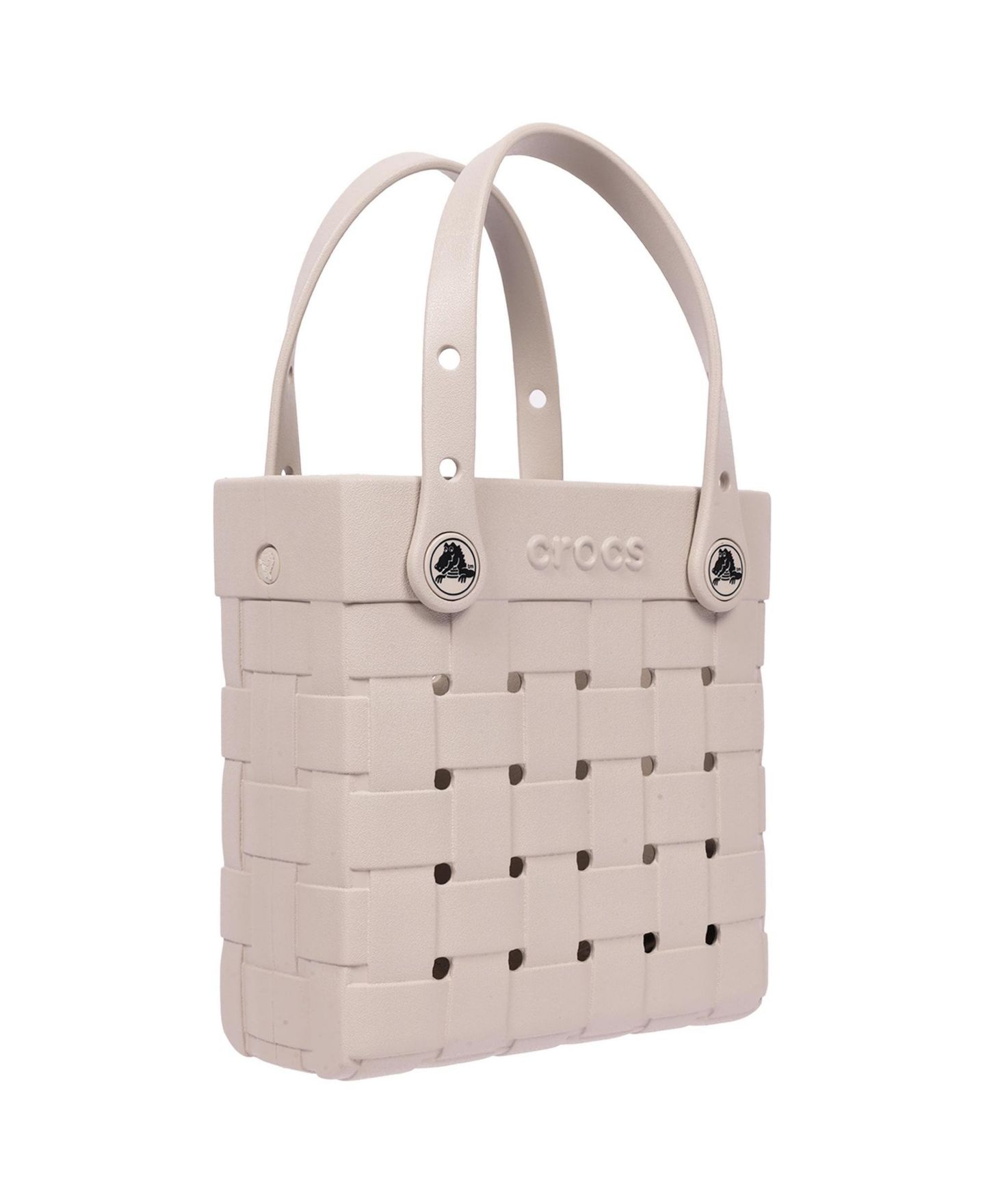 Женская сумка Crocs Woven Style Crossbody Tote with Top Handles and Removeable Crossbody Strap, цвет: Coca Crm — фото 2